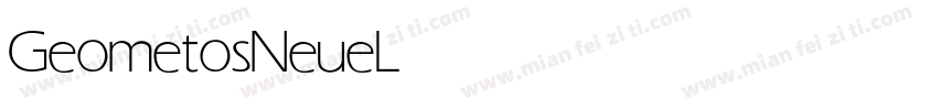 GeometosNeue Light字体转换